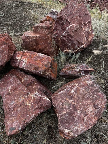 Камни для ландшафтного дизайна красно-фиолетовые 10-60 килограмм купить в Симферополе