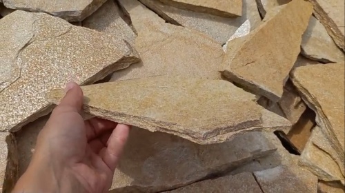 Плитняк златолит жёлтый для цоколя купить в Симферополе