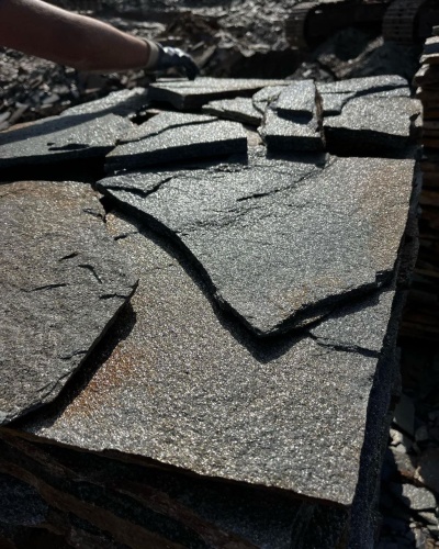 Плитняк златолит серебристый для фасада купить в Симферополе