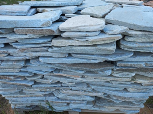 Плитняк златолит зелёный галтованный для цоколя купить в Симферополе